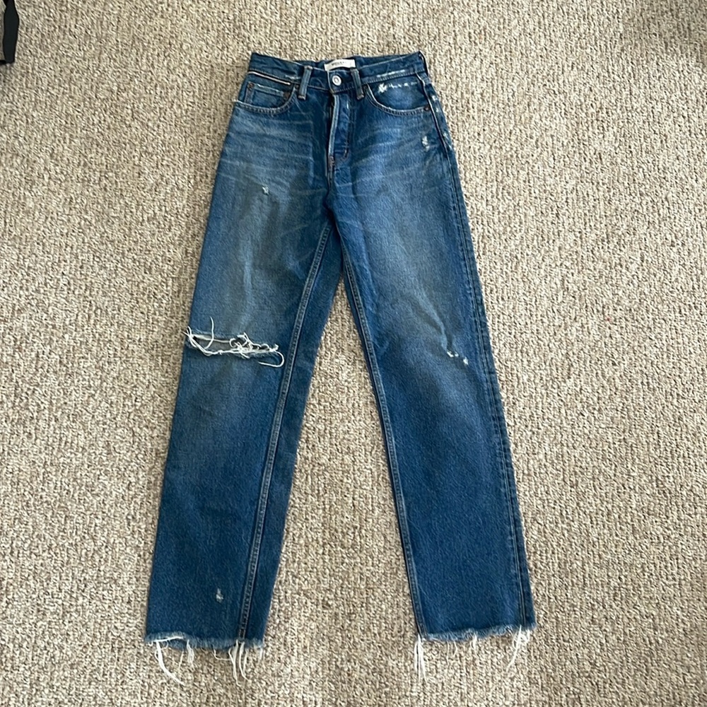 Moussy vintage high rise straight leg jean